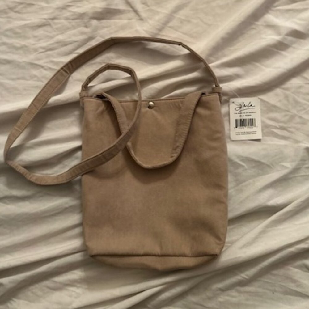 NEW Norway made purse bag cross over tan  faux leather small colored